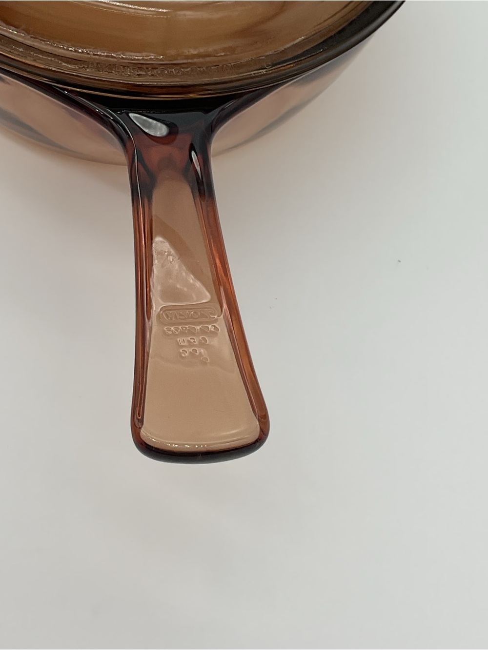 Corning Visions Amber Glass 1 Pint Saucepan with Handle & Lid